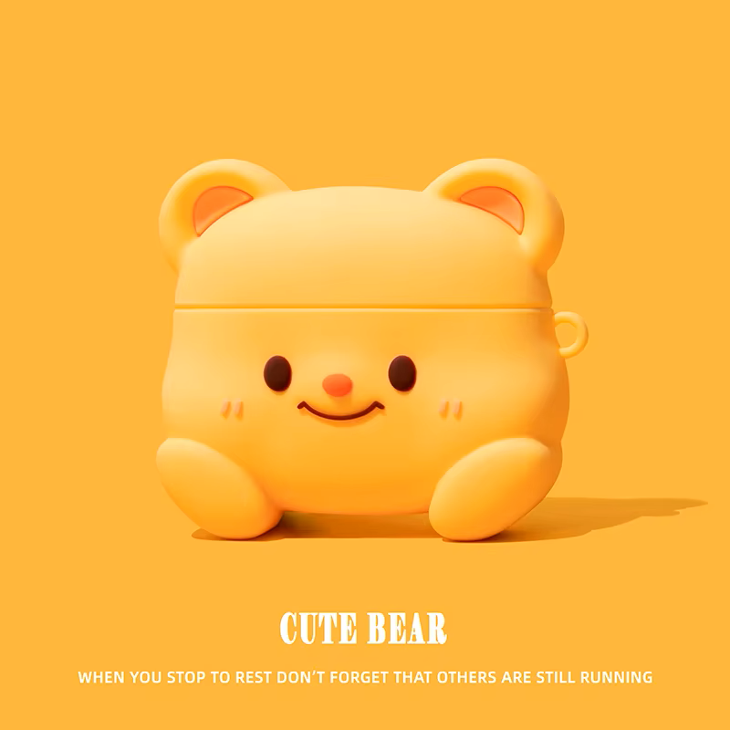 Cute Bear Earphone Case Cover For Airpods 1/2/3/4/Pro/Pro 2 (NOT INCLUDED Earphone)