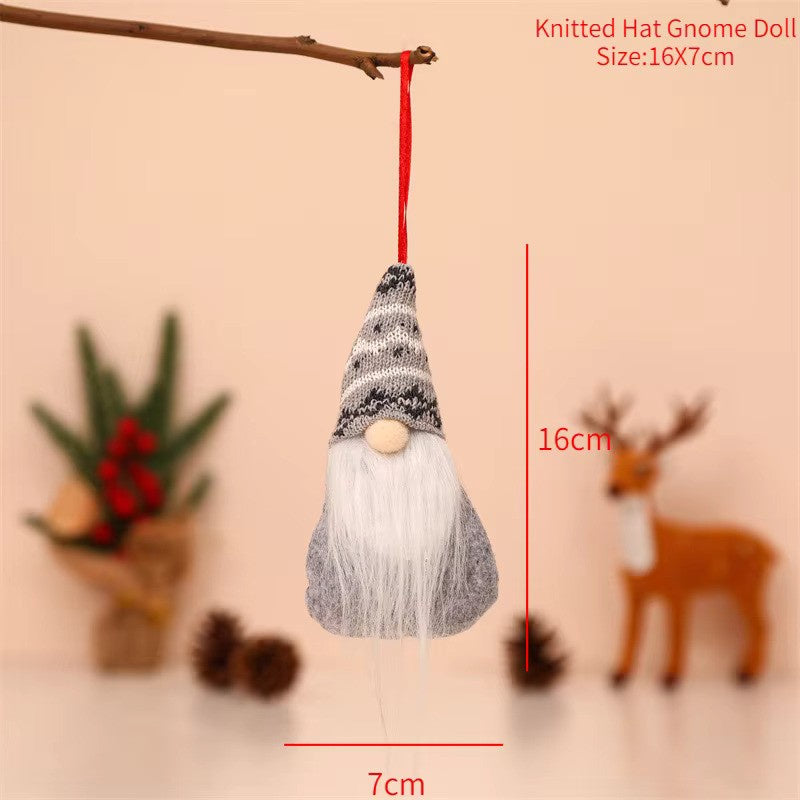 Christmas Gnome Plush Knitted Faceless Doll Handmade Swedish Tomte Christmas Elf Decoration New Year Gifts Xmas Decor for Home-Gnome Boy Style 4