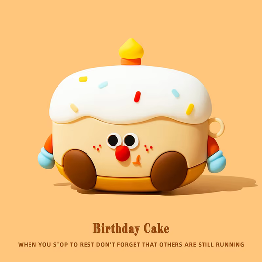 Cute Birthday Cake Earphone Case Cover For Airpods 1/2/3/4/Pro/Pro 2 (NOT INCLUDED Earphone)