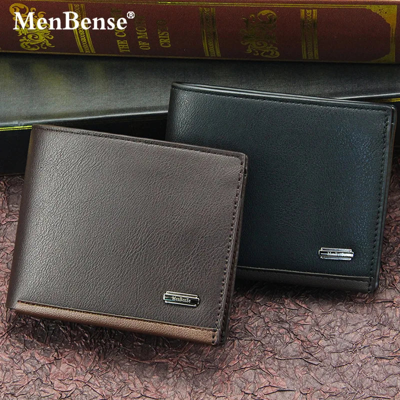 Men Wallets New Short High Quality Coin Pocket Bag Brand Men's Wallet Simple Credit Card Holder Photo Holder Men's Money Clip