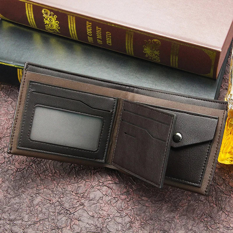 Men Wallets New Short High Quality Coin Pocket Bag Brand Men's Wallet Simple Credit Card Holder Photo Holder Men's Money Clip