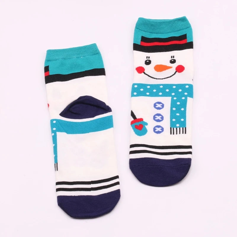 Unisex Novelty Christmas Holiday Socks Cartoon Reindeer Snowman Santa Bear Pattern Warm Ankle Hoisery Drop Shipping