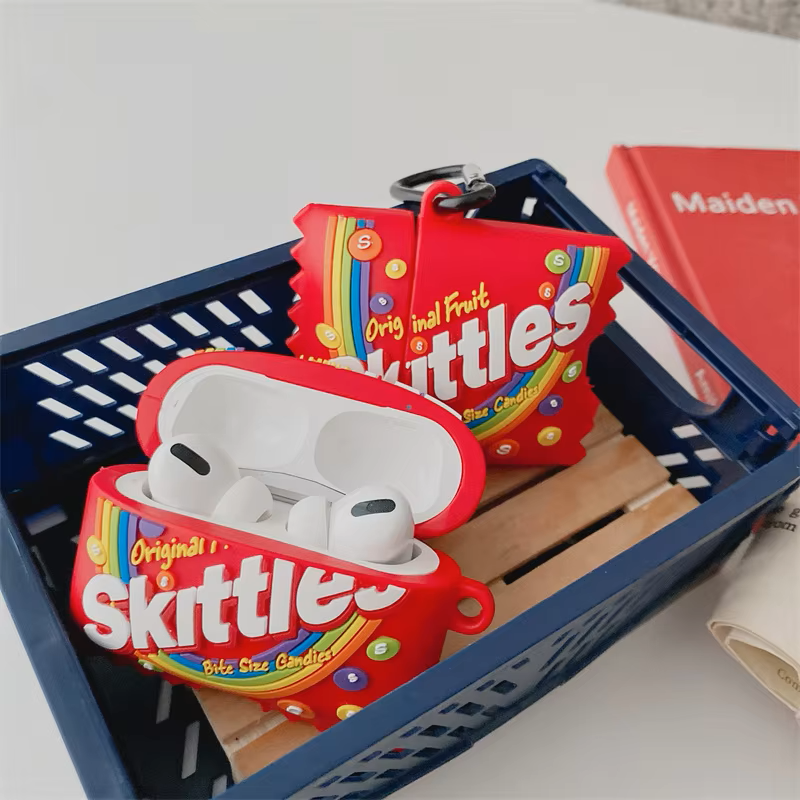 Cute Skittle Rainbow Earphone Case Cover For Airpods 1/2/3/4/Pro/Pro 2 (NOT INCLUDED Earphone)