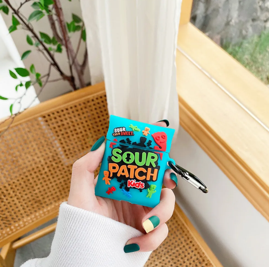 Cute Sour Patch Kid Earphone Case Cover For Airpods 1/2/3/4/Pro/Pro 2 (NOT INCLUDED Earphone) (Blue Color)