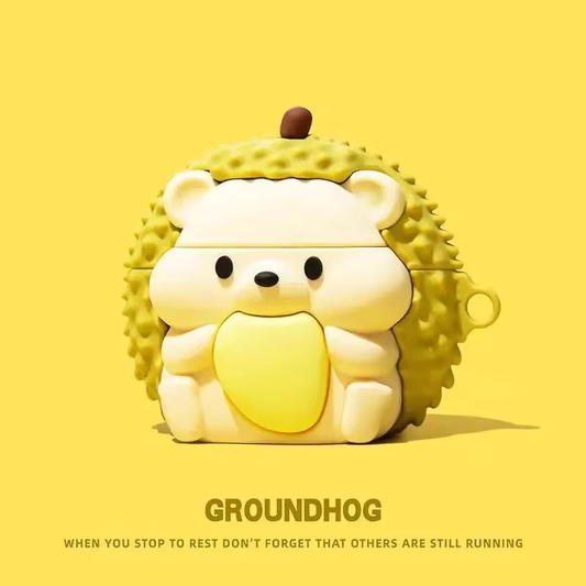 Cute Groundhog Earphone Case Cover For Airpods 1/2/3/4/Pro/Pro 2 (NOT INCLUDED Earphone)